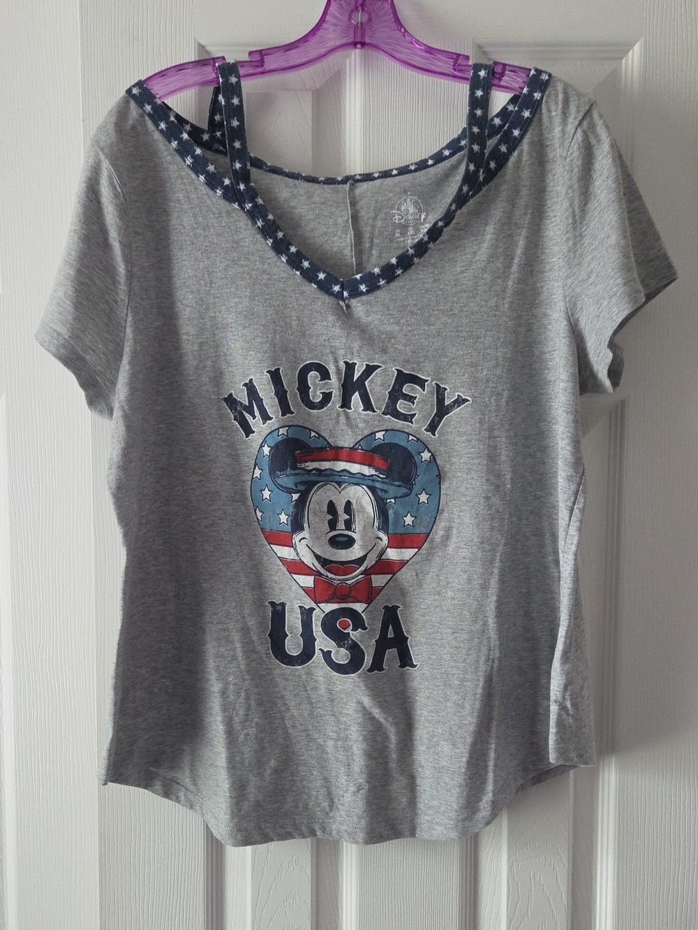 Disney Parks Mickey Mouse USA American T-shirt Women's XL